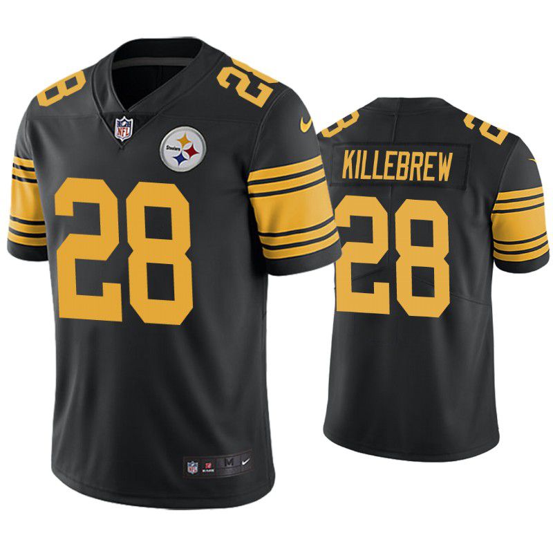 Men Pittsburgh Steelers #28 Miles Killebrew Nike Black Vapor Color Rush Limited NFL Jersey->pittsburgh steelers->NFL Jersey